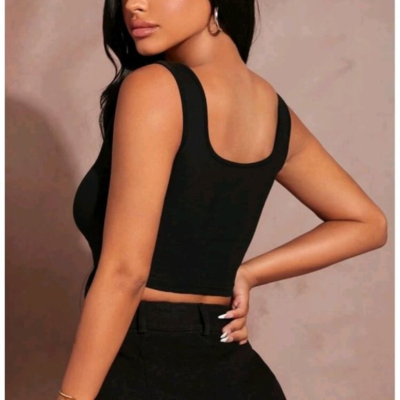 casual Black crop top - Picture 2 of 7